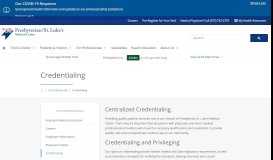 
							         Credentialing Portal | PSL - Denver - Presbyterian/St. Luke's Medical ...								  
							    