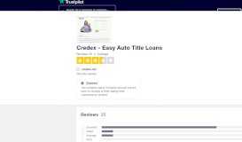 
							         Credex - Easy Auto Title Loans Reviews | Read Customer ...								  
							    