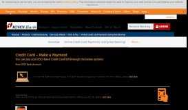 
							         Credit Card Bill Payment with Internet Banking - ICICI Bank ...								  
							    