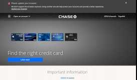 
							         Credit Card Login - Chase Bank								  
							    