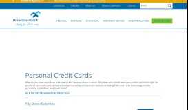 
							         Credit Cards - Personal | HomeTrust Bank								  
							    