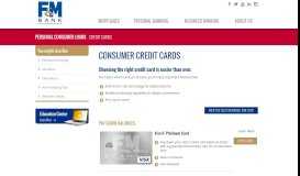 
							         Credit Cards with F&M Bank								  
							    