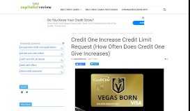 
							         Credit One Increase Request (Increase Credit Limit ...								  
							    