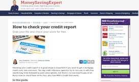 
							         Credit report: Check your credit score for free - MSE								  
							    