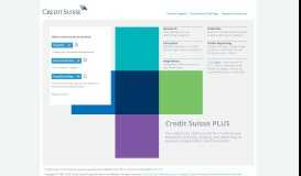 
							         Credit Suisse | PLUS								  
							    
