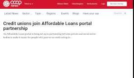 
							         Credit unions join Affordable Loans portal partnership - Co ...								  
							    