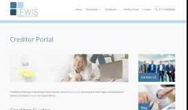 
							         Creditor Portal | Lewis Business Recovery and Insolvency Leeds								  
							    
