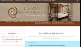 
							         Creekside Sleep Medical Center – Personalized sleep care								  
							    