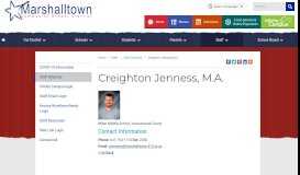 
							         Creighton Jenness | Marshalltown - Marshalltown Community School ...								  
							    