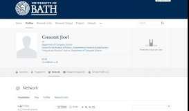 
							         Crescent Jicol – Network — the University of Bath's research portal								  
							    