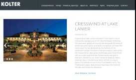 
							         Cresswind at Lake Lanier - Kolter Group								  
							    