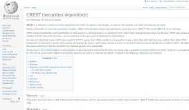 
							         CREST (securities depository) - Wikipedia								  
							    