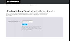 
							         Crestron Admin Portal								  
							    