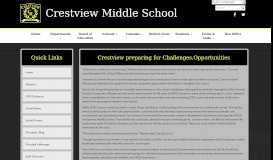 
							         Crestview preparing for Challenges,Opportunities - Crestview Middle ...								  
							    