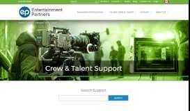 
							         Crew & Talent Support - Entertainment Partners								  
							    