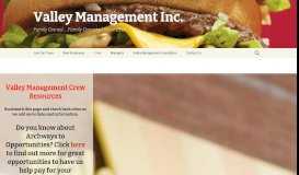 
							         Crew | Valley Management Inc.								  
							    