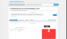 
							         crewportal-be.pepperminds.com at Website Informer. Visit Crewportal ...								  
							    