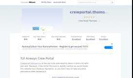 
							         Crewportal.thomson.co.uk website. TUI Airways Crew Portal.								  
							    