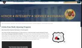 
							         Crime Free Multi-Housing Program | Murfreesboro, TN - Official Website								  
							    