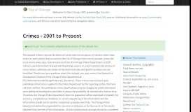 
							         Crimes - 2001 to present | Socrata API Foundry - Socrata Open Data API								  
							    