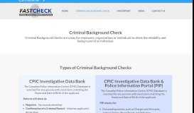 
							         Criminal Background Check - FASTCHECK								  
							    