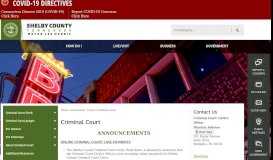 
							         Criminal Court | Shelby County, TN - Official Website								  
							    