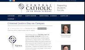 
							         Criminal Justice Day on Campus | Central Catholic								  
							    