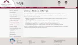 
							         Crimson Medical Referrals - Mount Carmel Health Partners								  
							    