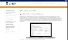 
							         CRISP Clinical Query Portal – CRISP								  
							    