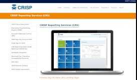 
							         CRISP Reporting Services (CRS) – CRISP								  
							    