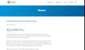 
							         Cristal Mining extends ESdat Usage - EScIS								  
							    