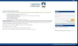
							         (Criswell College Financial Aid Portal) Student Log In								  
							    