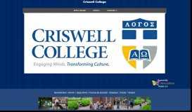 
							         Criswell College : HOME								  
							    