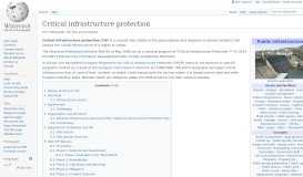 
							         Critical infrastructure protection - Wikipedia								  
							    