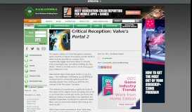 
							         Critical Reception: Valve's Portal 2 - Gamasutra								  
							    