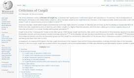 
							         Criticisms of Cargill - Wikipedia								  
							    