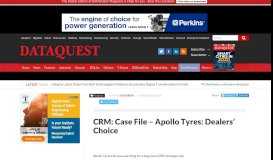 
							         CRM: Case File - Apollo Tyres: Dealers' ChoiceDATAQUEST								  
							    