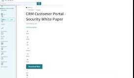 
							         CRM Customer Portal - Security White Paper | Online Safety & Privacy ...								  
							    