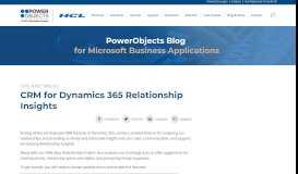 
							         CRM for Dynamics 365 Relationship Insights | PowerObjects ...								  
							    