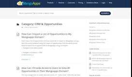 
							         CRM & Opportunities – MangoApps Help								  
							    