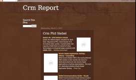
							         Crm Ptcl Siebel - Crm Report								  
							    