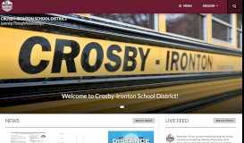 
							         Crosby-Ironton School District: Home								  
							    