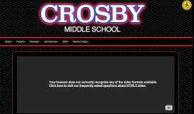 
							         Crosby Middle School								  
							    