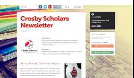 
							         Crosby Scholars Newsletter | Smore Newsletters for Education								  
							    