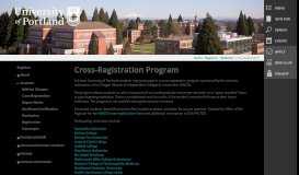 
							         Cross-Registration Program | University of Portland								  
							    