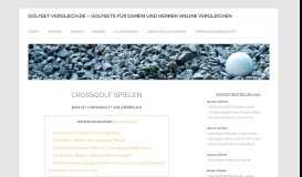 
							         Crossgolf spielen › Golfset-Vergleich.de - Golfsets für Damen und ...								  
							    