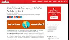 
							         Crossware awarded prominent Callaghan R&D Growth Grant								  
							    