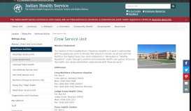 
							         Crow Service Unit | Healthcare Facilities - Indian Health Service								  
							    