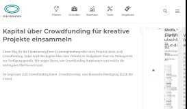 
							         Crowdfunding: Plattformen, News, Tipps – auf einen Blick								  
							    