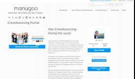 
							         Crowdsourcing Portal | manugoo								  
							    
